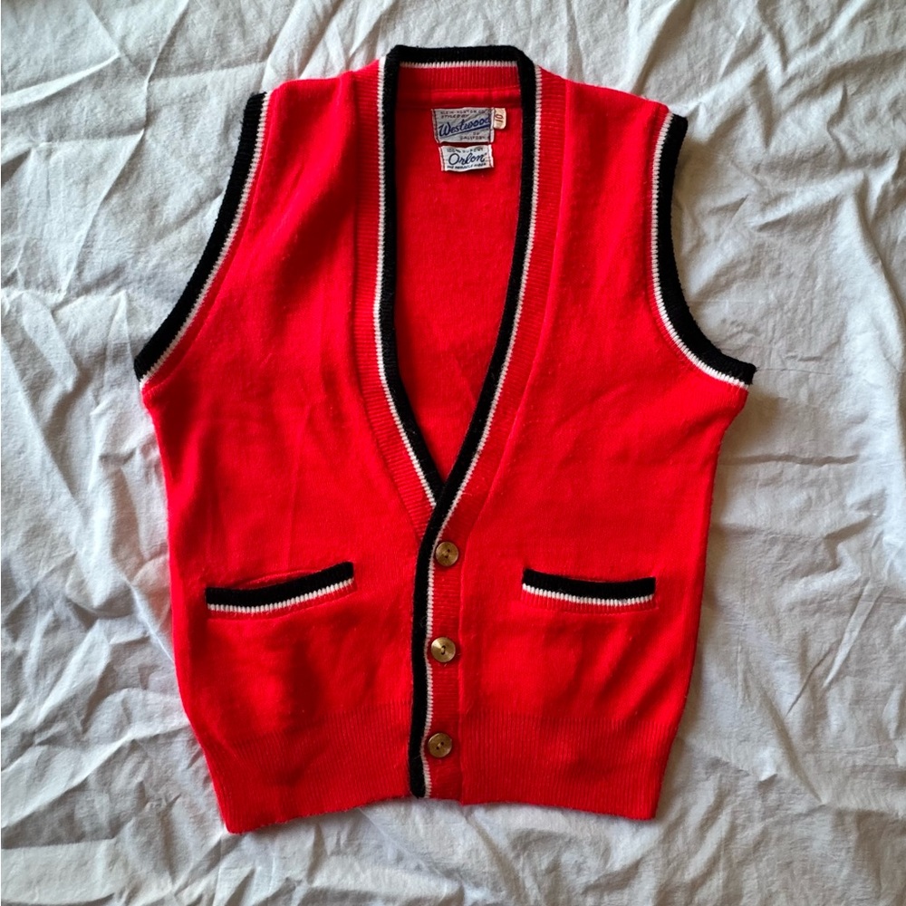 1950s Vintage Westwood Red Vest- Rare Find